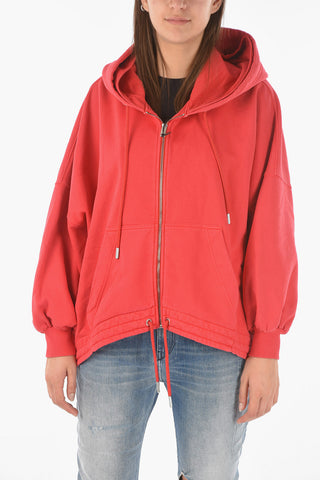 Batwing-sleeved F-BALI Sweatshirt with Drawstring