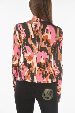 Printed Slim Fit Turtleneck Sweater