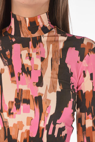 Printed Slim Fit Turtleneck Sweater