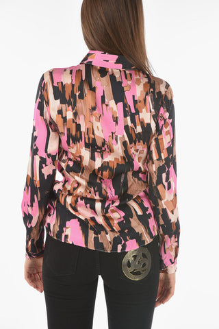 Camicia multicolore con abbottonatura nascosta