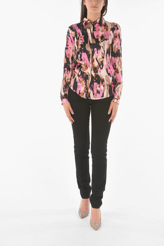 Camicia multicolore con abbottonatura nascosta