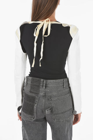MM6 Leather Fringed Muffs