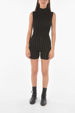 MM0 Wool Sleeveless Romper Suit with Zip Closure