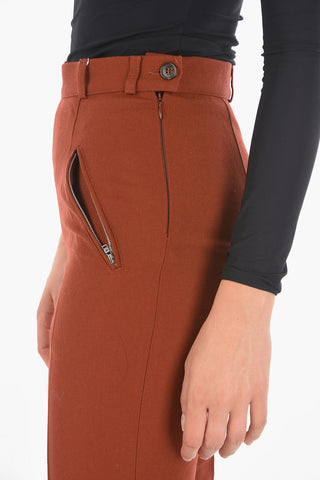 MM1 2 Pockets Wool Straight Fit Pants