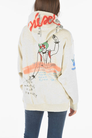 All-over Printed F-EXA Hooded Sweatshirt with Maxi Pocket