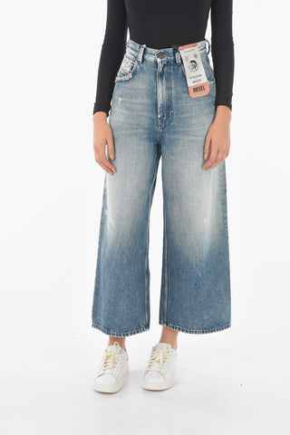 High-waisted D-LUITE Wide Leg Denims 32cm L32