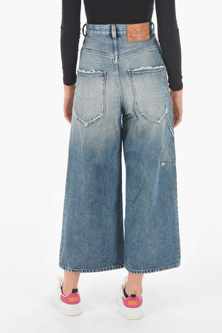 High-waisted D-LUITE Wide Leg Denims 32cm L32
