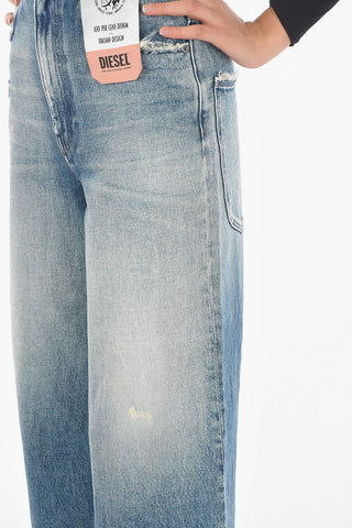 High-waisted D-LUITE Wide Leg Denims 32cm L32