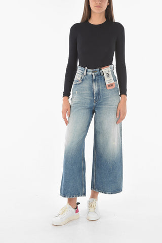 High-waisted D-LUITE Wide Leg Denims 32cm L32