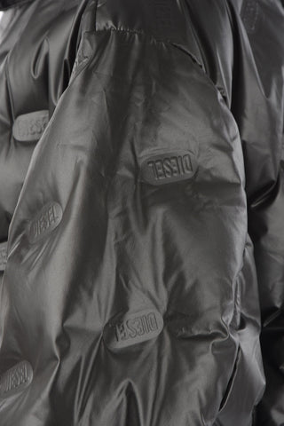 All Over Logo W-ANAIS-EMB Down Jacket with Maxi Zip