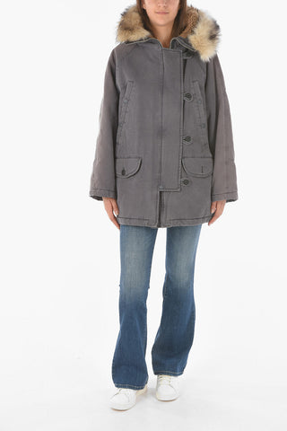 detachable faux fur trim W-ODILE parka