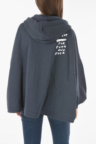 Hooded F-BALI Zip-up Sweatshirt with Print