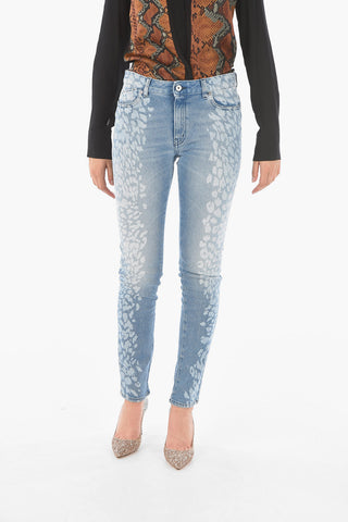 Jeans Slim Fit Effetto Animalier