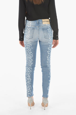 Jeans Slim Fit Effetto Animalier