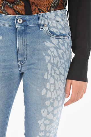 Jeans Slim Fit Effetto Animalier