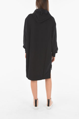Hooded D-ILSE-SMALLOGO Sweat Dress with Embossed Logo