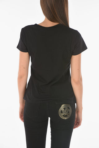 Golden printed Crew-neck T-shirt