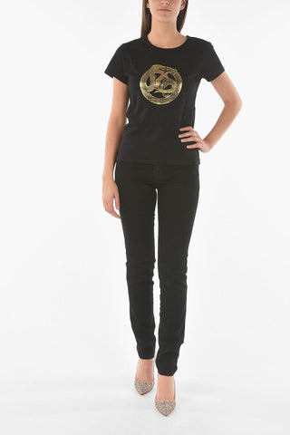Golden printed Crew-neck T-shirt