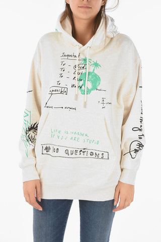 All-over Printed F-EXA Hooded Sweatshirt with Maxi Pocket