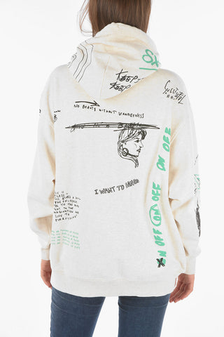All-over Printed F-EXA Hooded Sweatshirt with Maxi Pocket