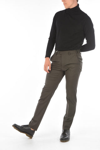 Virgin Wool LEADER Slack Pants with 4 pockets