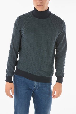 Turtleneck CASH Jacquard Virgin Wool Sweater