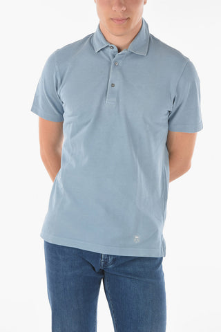 Polo 3 Bottoni in Cotone Hopsack