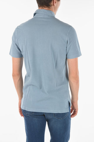 Polo 3 Bottoni in Cotone Hopsack