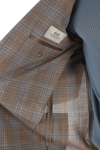 CC COLLECTION Tartan Motif RIGHT Half-lined Blazer