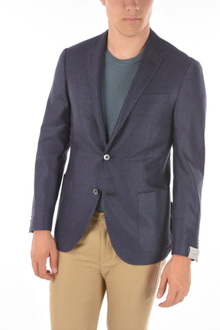 Silk and Virgin Wool ACADEMY SOFT Blazer with Notch Lapel