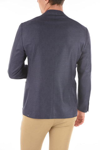 Silk and Virgin Wool ACADEMY SOFT Blazer with Notch Lapel