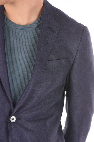 Silk and Virgin Wool ACADEMY SOFT Blazer with Notch Lapel
