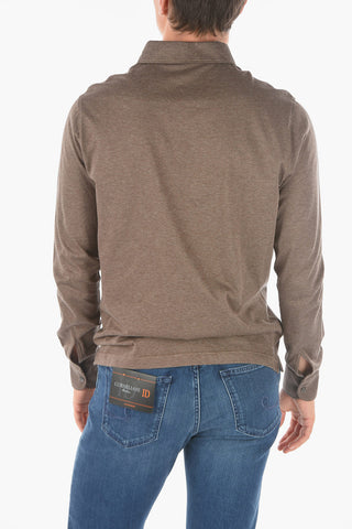 Polo Neck Pin Check Cotton Polo