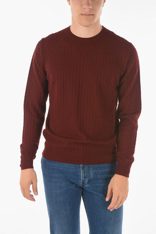 Crew Neck CASH Jacquard Virgin Wool Sweater