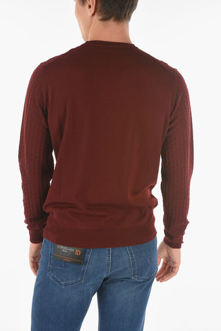Crew Neck CASH Jacquard Virgin Wool Sweater