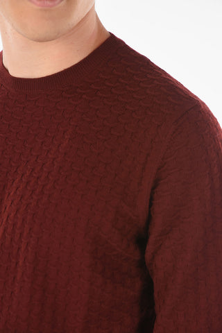Crew Neck CASH Jacquard Virgin Wool Sweater