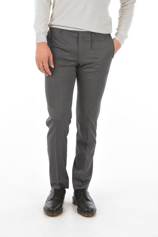 Virgin Wool ACADEMY CERIMONY Pinstriped Slack Pants