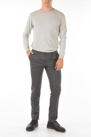 Virgin Wool ACADEMY CERIMONY Pinstriped Slack Pants