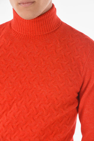 CC COLLECTION Turtleneck AGATA Aran Pullover