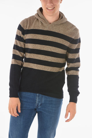 CC COLLECTION Hooded AGATA Awning Striped Sweater