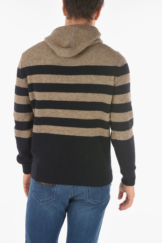 CC COLLECTION Hooded AGATA Awning Striped Sweater