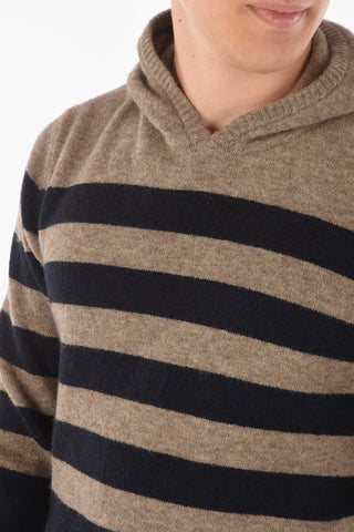 CC COLLECTION Hooded AGATA Awning Striped Sweater