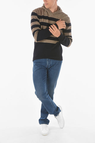 CC COLLECTION Hooded AGATA Awning Striped Sweater