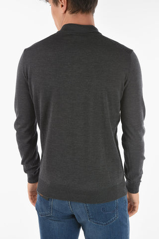 Polo Neck Half Zipped MERIN Virgin Wool Sweater