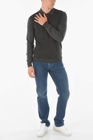 Polo Neck Half Zipped MERIN Virgin Wool Sweater