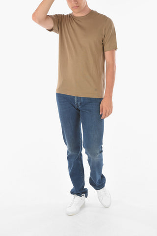 Crew Neck Short-sleeved Cashmere Blend Sweater