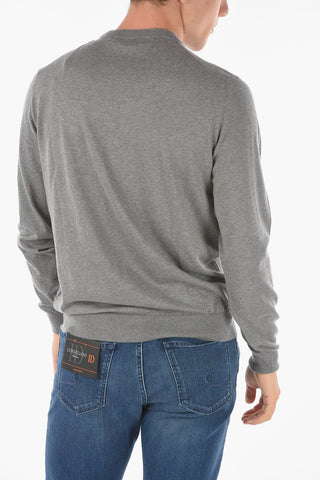 Crew Neck GOLD Cashmere Blend Sweater