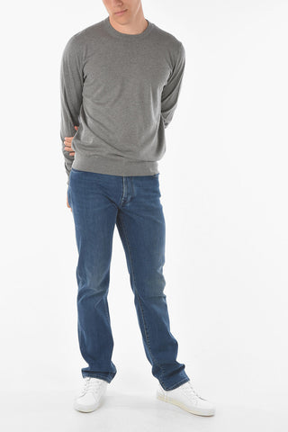 Crew Neck GOLD Cashmere Blend Sweater