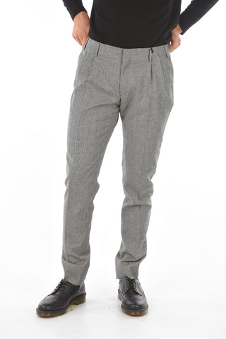 CC COLLECTION Hounstooth Patterned RESET Chino Pants with Double Pleat
