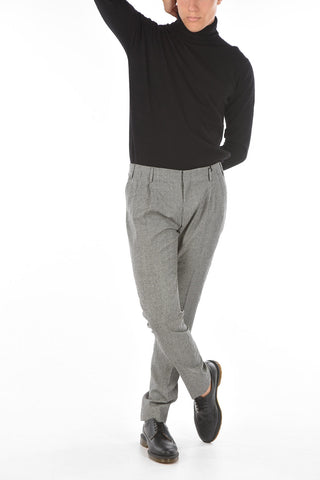 CC COLLECTION Hounstooth Patterned RESET Chino Pants with Double Pleat